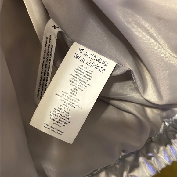 Michael Kors Short Puffer Jacket in Metallic Silver - Picture 10 of 15